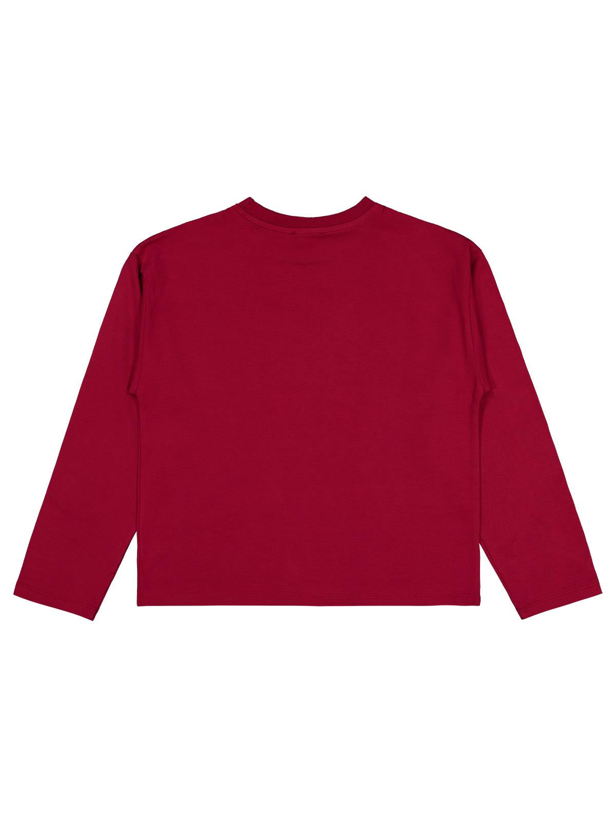 Civil Kız Çocuk Be Yourself Baskılı Sweatshirt | Okul Kreş ve Günlük Kullanım - Bordo