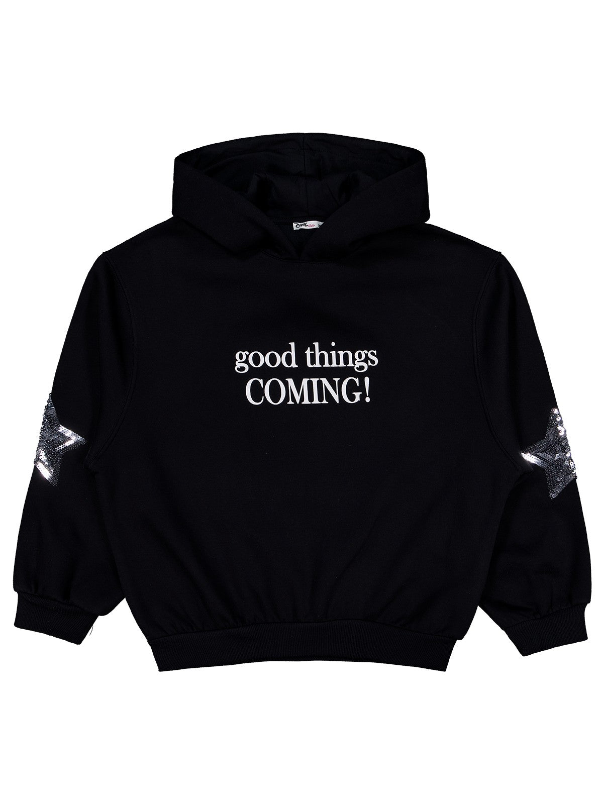 Civil Girls Coming Baskılı 10-13 Yaş Sweatshirt - Siyah