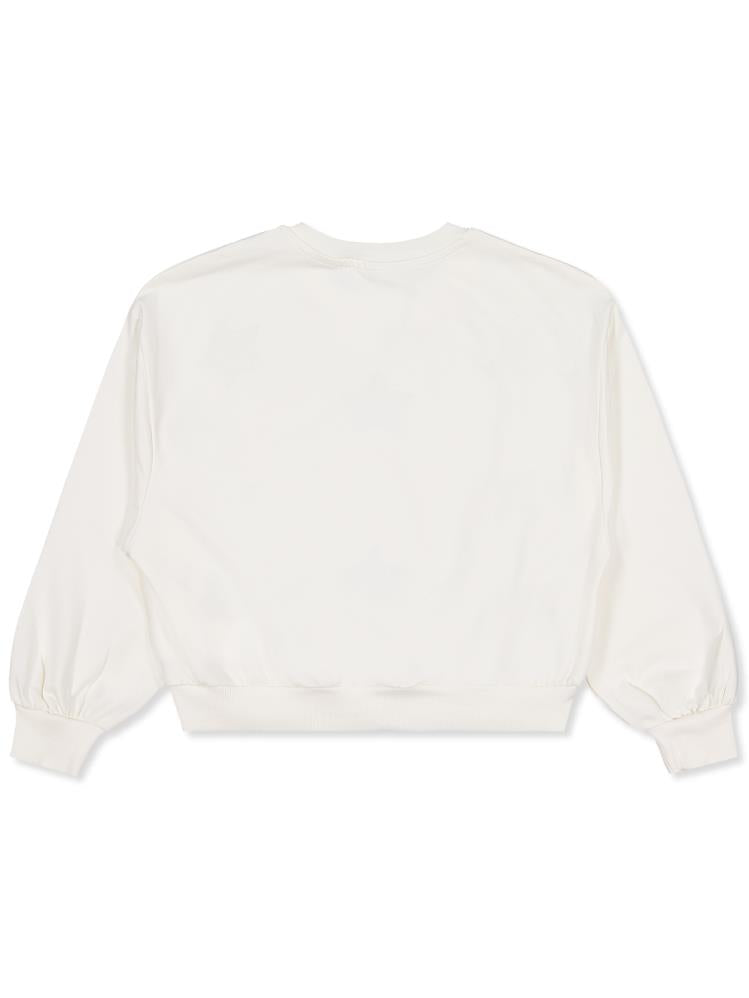 Civil Girls Yıldızlar Nakışlı 10-13 Yaş Sweatshirt - Ekru