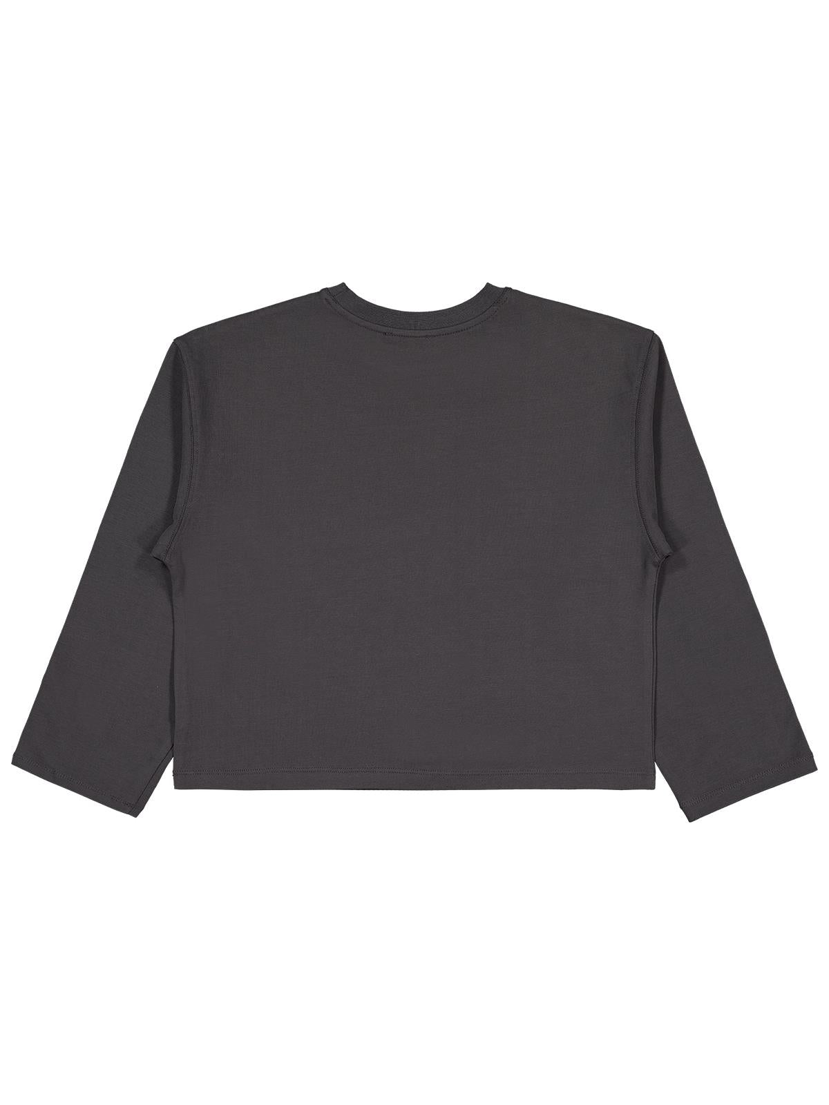 Civil Kız Çocuk Bright Baskılı Sweatshirt | Likralı Süprem Şardonlu | Okul Kreş ve Günlük Kullanım - Gri