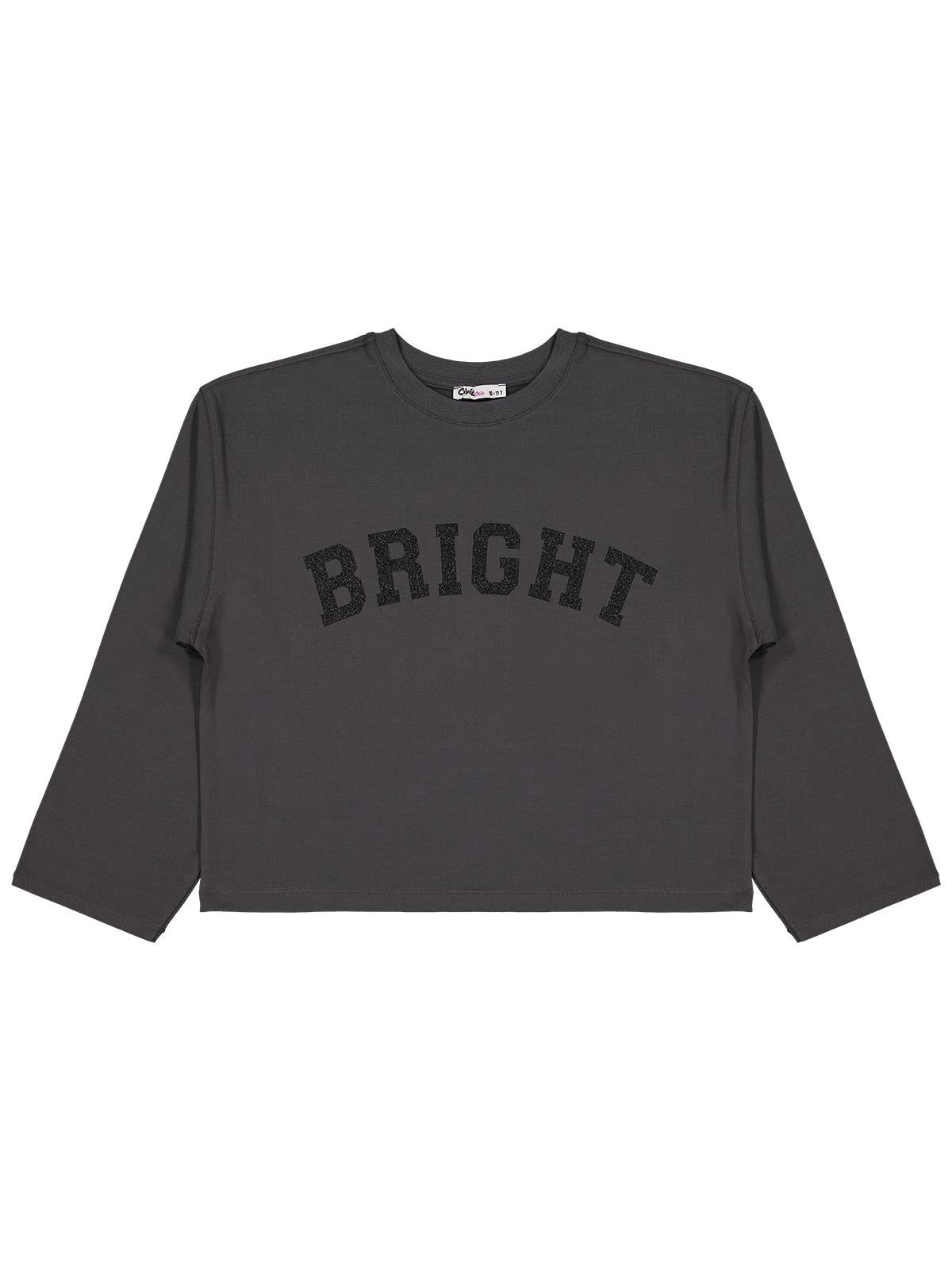 Civil Girls Bright Baskılı 10-13 Yaş Sweatshirt - Gri