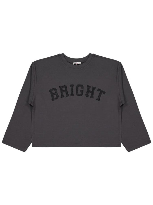 Civil Girls Bright Baskılı 10-13 Yaş Sweatshirt - Gri