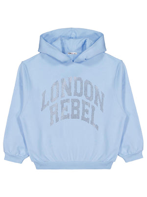 Civil Girls London Rebel Nakışlı 10-13 Yaş Sweatshirt - Mavi