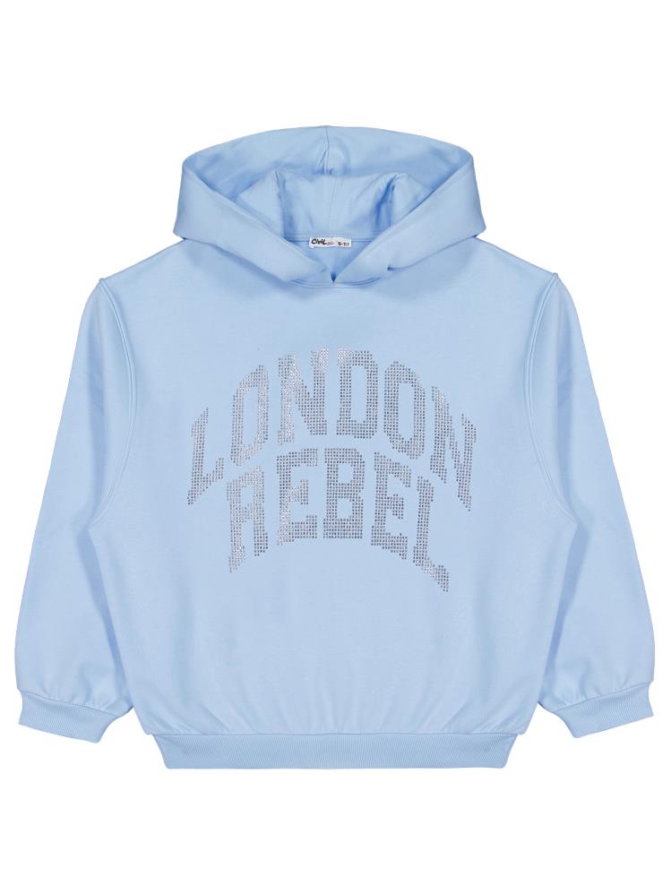Civil Girls London Rebel Nakışlı 10-13 Yaş Sweatshirt - Mavi