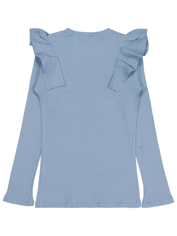 Civil Girls Omuz Fırfırlı 10-13 Yaş Sweatshirt - Mavi