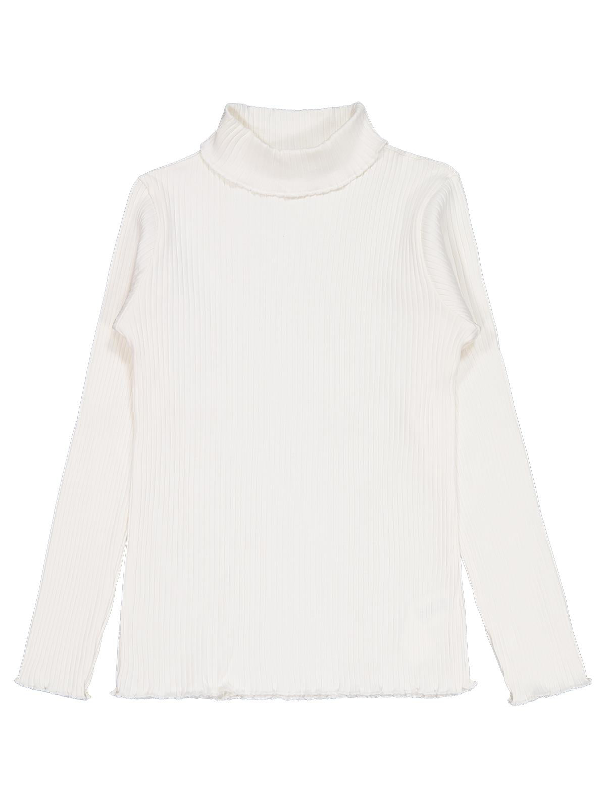 Civil Kız Çocuk Boğazlı Sweatshirt | Kaşkorse Uzun Kol Balıkçı Yaka | Okul Kreş ve Günlük Kullanım - Ekru