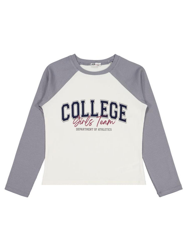 Civil Girls College Baskılı 10-13 Yaş Sweatshirt - Ekru