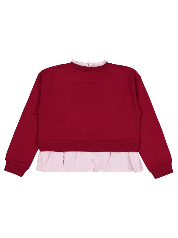 Civil Girls Cool Vibes Baskılı 10-13 Yaş Sweatshirt - Bordo
