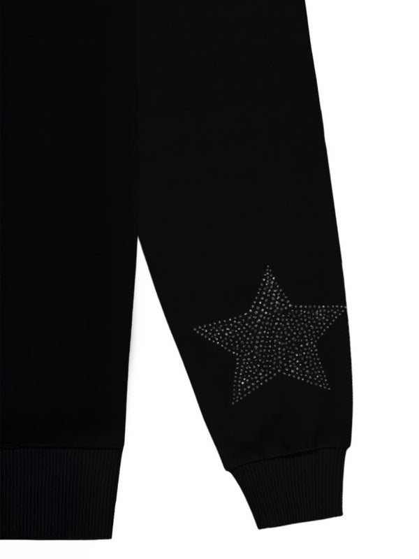 Civil Girls Taşlı Yıldız Nakışlı 10-13 Yaş Sweatshirt - Siyah