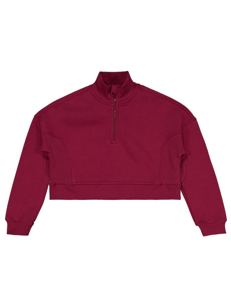 Civil Girls Fermuar Detaylı 10-13 Yaş Eşofman Takımı - Bordo