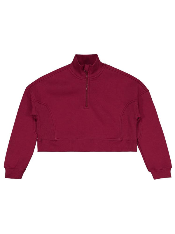 Civil Girls Fermuar Detaylı 10-13 Yaş Eşofman Takımı - Bordo