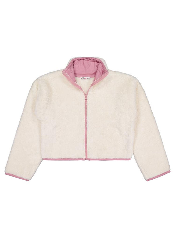 Civil Girls Elcik Aksesuarlı 10-13 Yaş Hırka - Fil Dişi