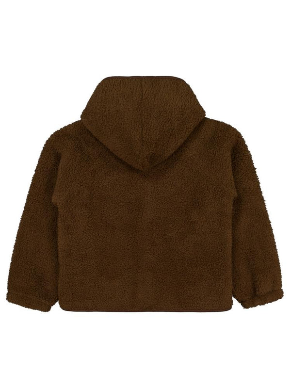 Civil Girls Pelüş Detaylı 10-13 Yaş Hırka - Kahverengi