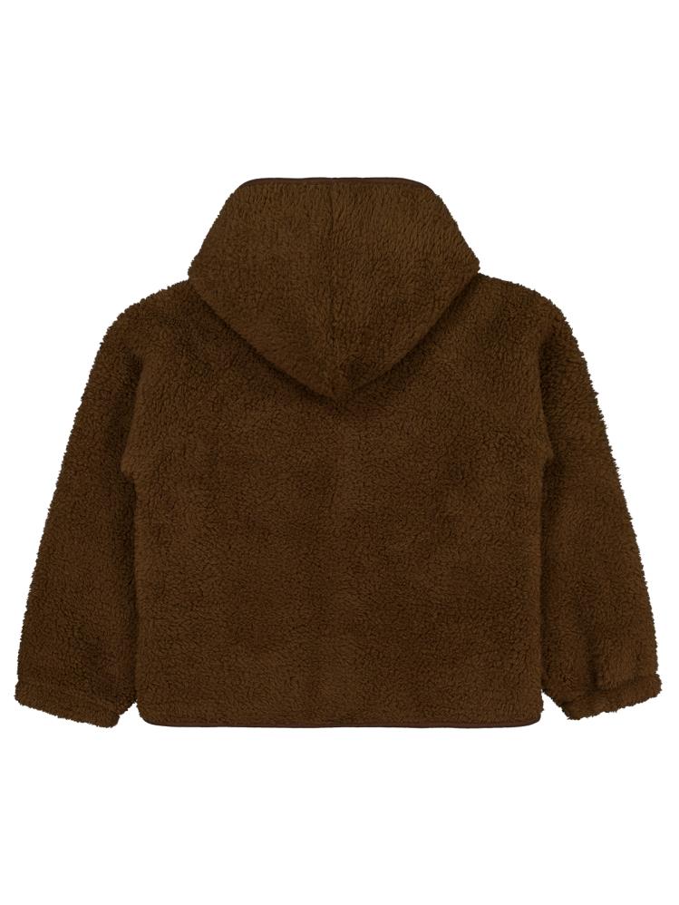 Civil Girls Pelüş Detaylı 10-13 Yaş Hırka - Kahverengi