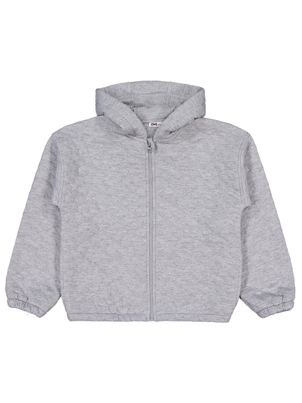 Civil Girls Yıldız Desen 10-13 Yaş Hırka - Gri