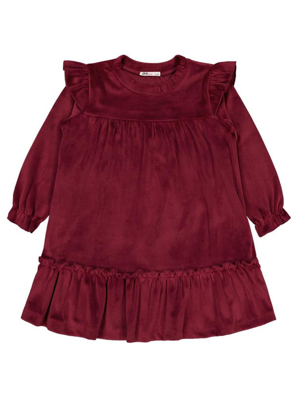 Civil Girls 2-5 Yaş Elbise - Bordo