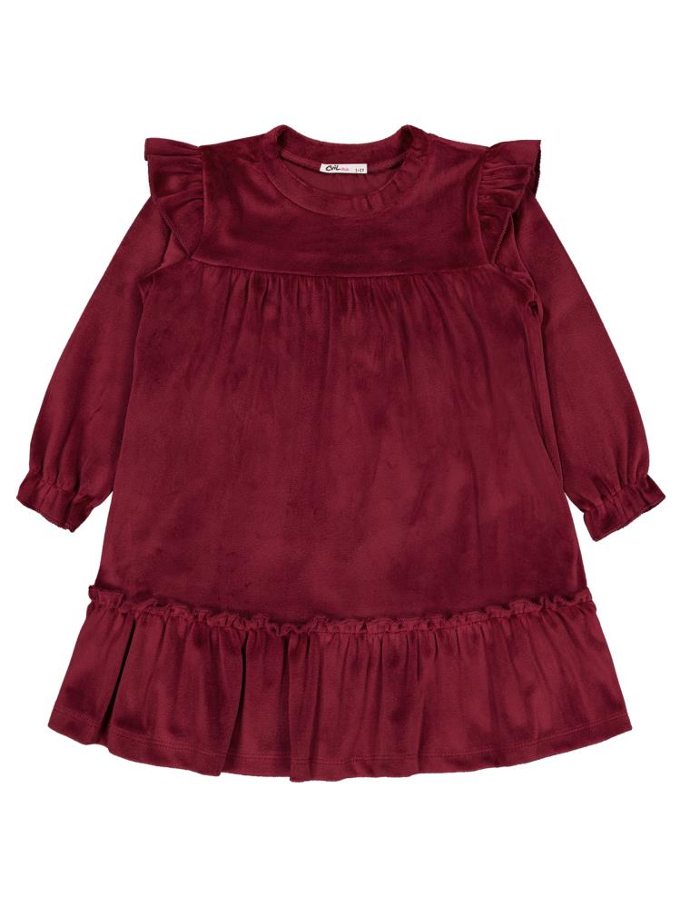 Civil Girls 2-5 Yaş Elbise - Bordo