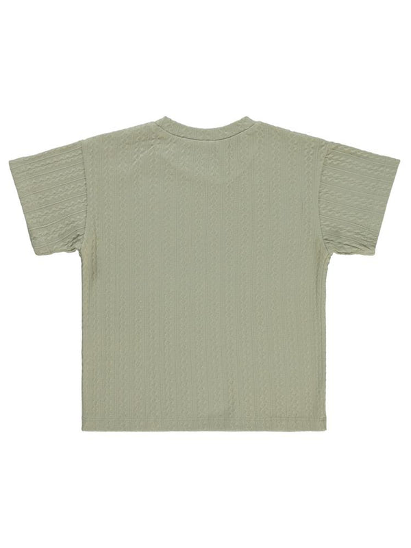 Civil Boys Kendinden Desenli 6-9 Yaş Tişört - Haki