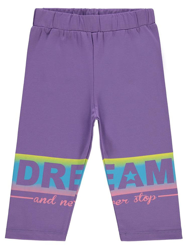 Civil Girls Dream Baskılı 10-13 Yaş Tayt - Lila