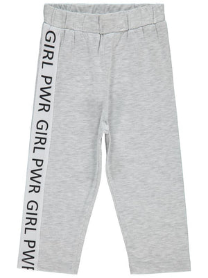 Civil Girls GRL PWR Baskılı 10-13 Yaş Tayt - Gri