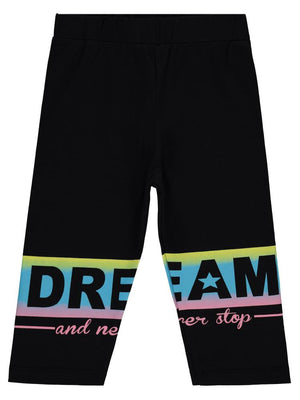 Civil Girls Dream Baskılı 10-13 Yaş Tayt - Siyah