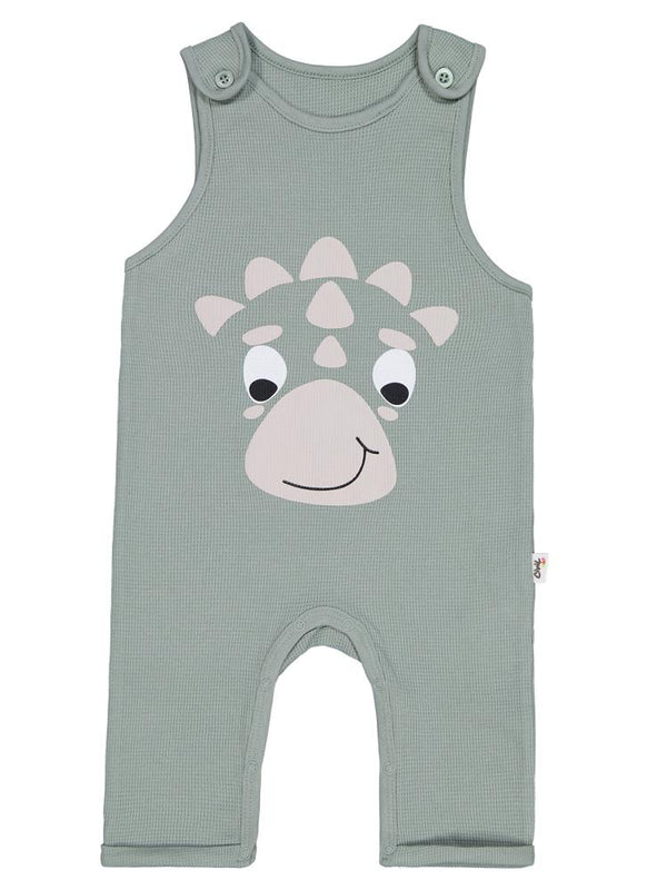 Civil Baby Çizgi Empirmeli Dinozor Baskılı 6-18 Ay Slopet - Yeşil