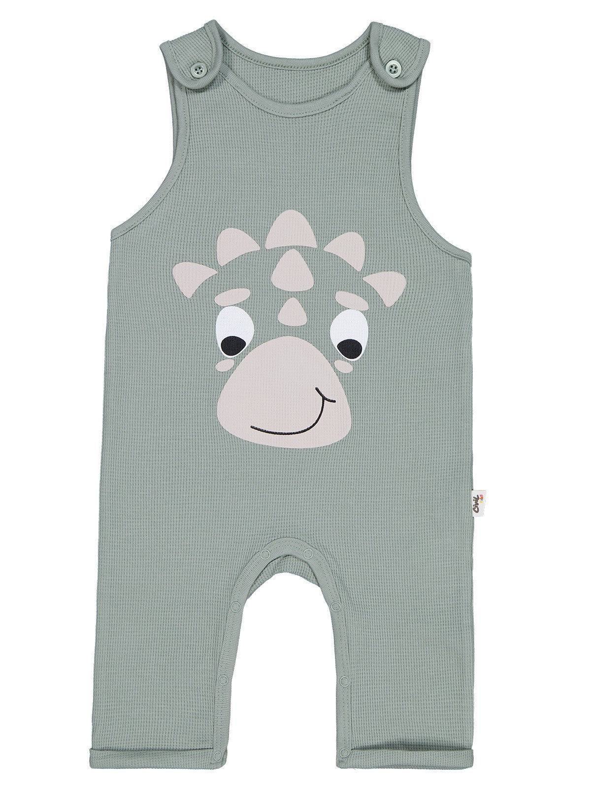 Civil Baby Çizgi Empirmeli Dinozor Baskılı 6-18 Ay Slopet - Yeşil