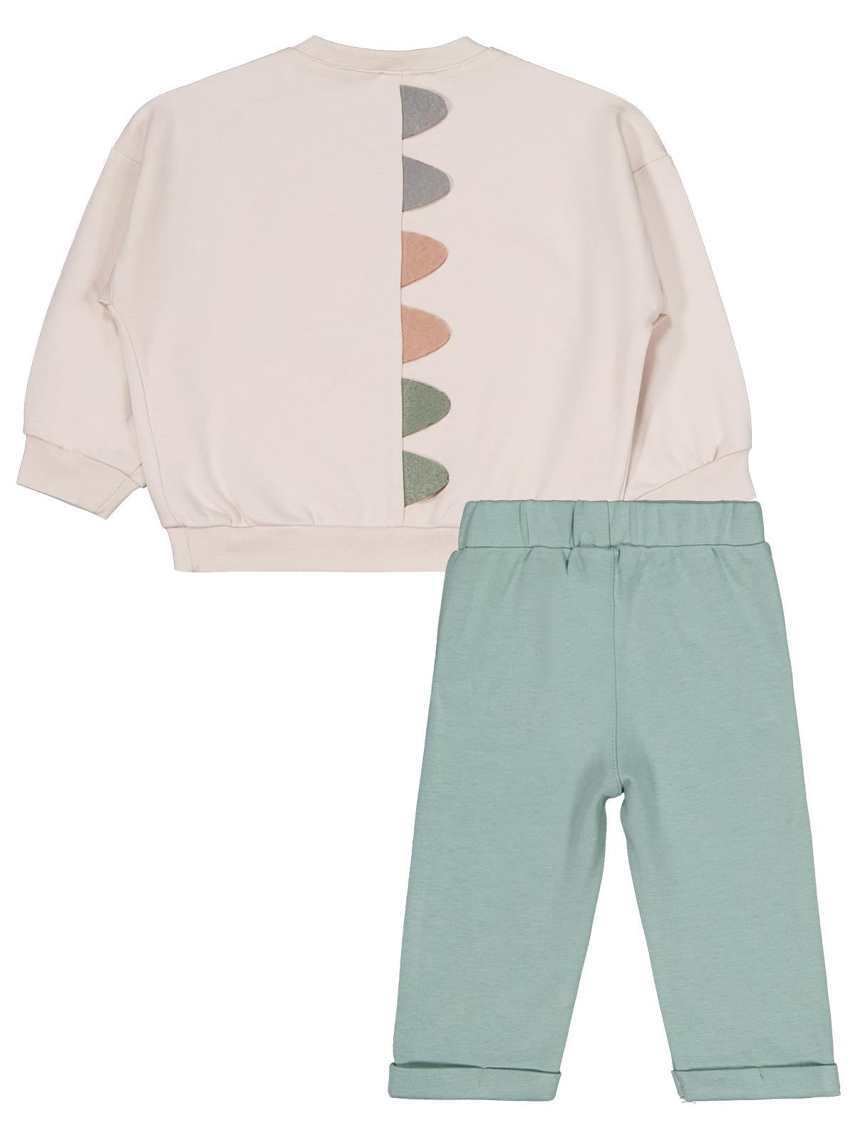 Civil Baby Dinozor Baskılı 6-18 Ay Takım - Bej