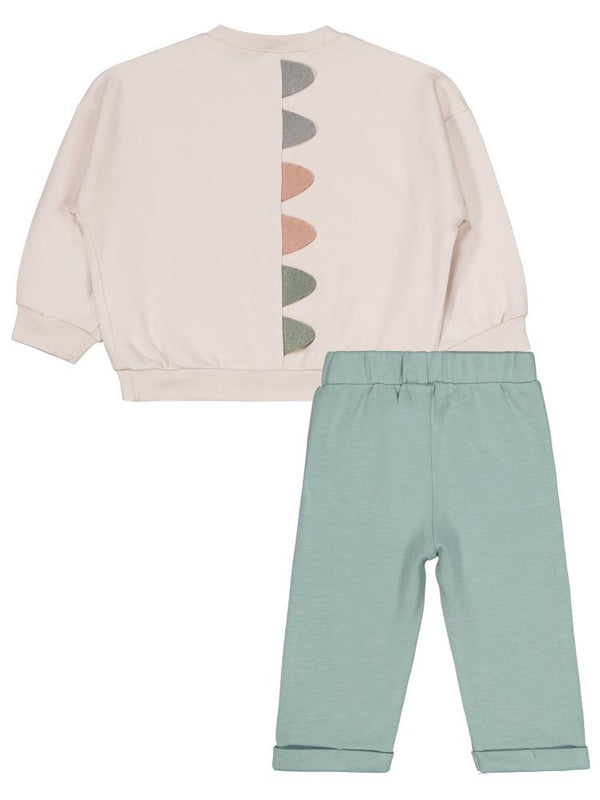 Civil Baby Dinozor Baskılı 6-18 Ay Takım - Bej