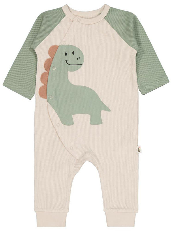 Civil Baby Dinozor Baskılı 6-18 Ay Tulum - Bej