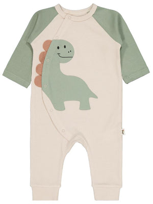 Civil Baby Dinozor Baskılı 6-18 Ay Tulum - Bej