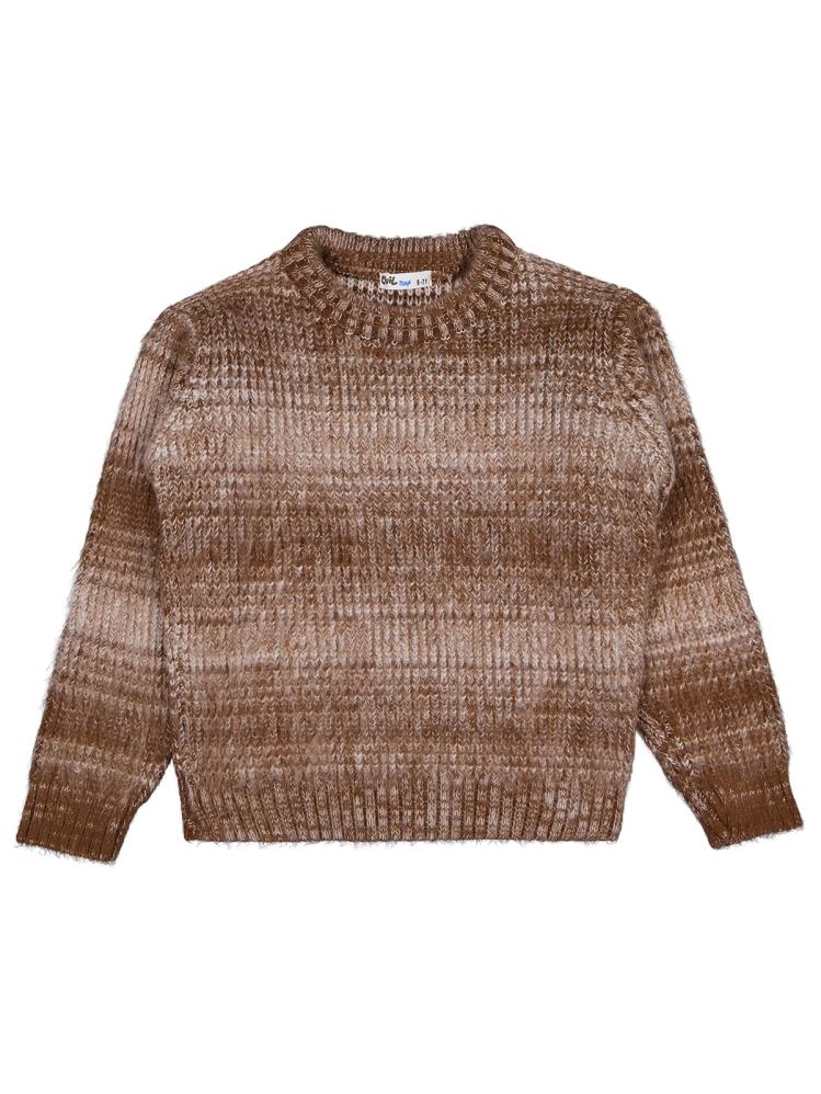 Civil Boys Renk Geçişli 10-13 Yaş Kazak - Kahverengi