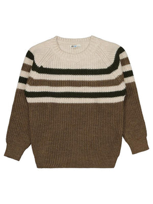 Civil Boys Çizgili 6-9 Yaş Kazak - Kahverengi