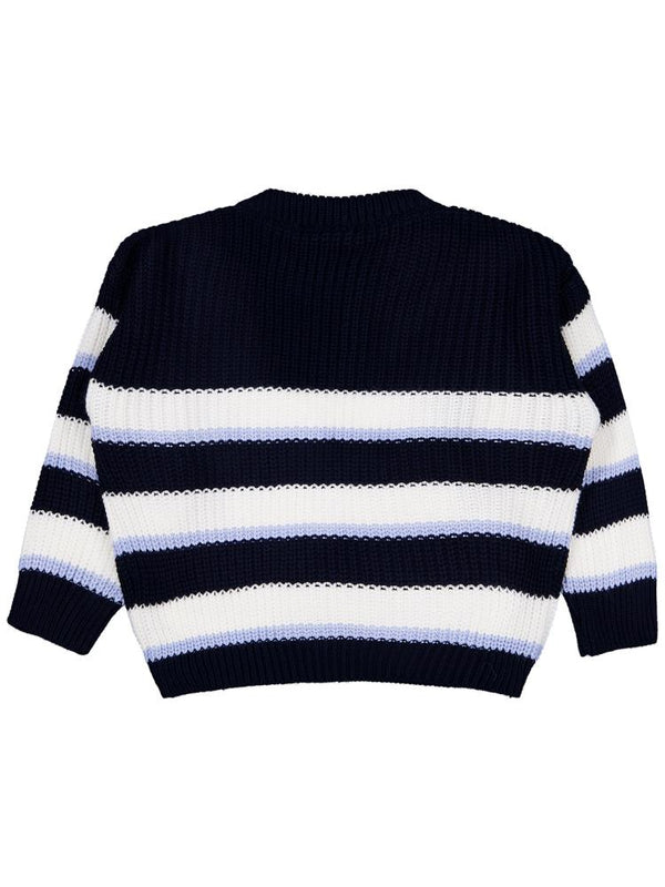 Civil Boys Çizgili Gömlekli 2-5 Yaş Kazak - Lacivert