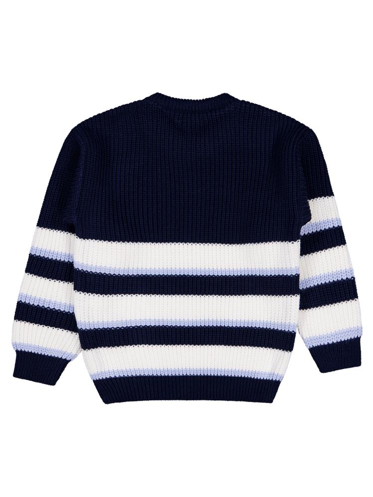 Civil Boys Çizgili Gömlekli 6-9 Yaş Kazak - Lacivert