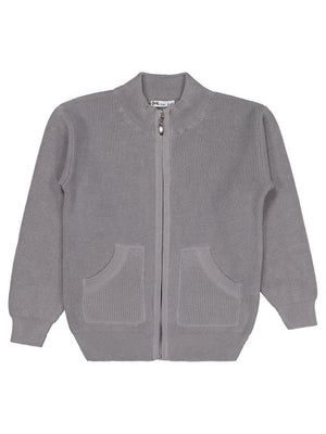 Civil Boys Fermuarlı Cepli 6-9 Yaş Hırka - Gri