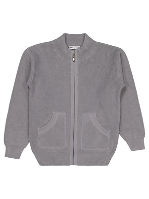 Civil Boys Fermuarlı Cepli 6-9 Yaş Hırka - Gri