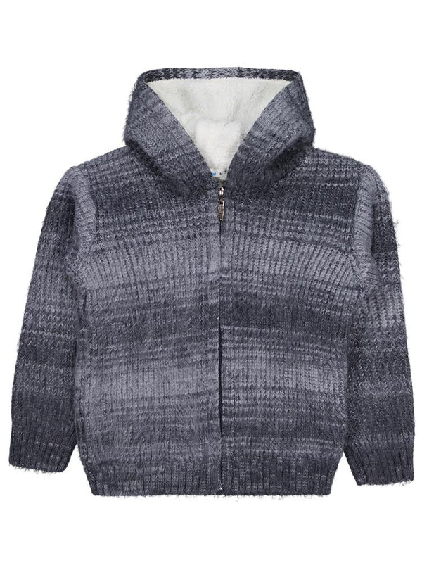 Civil Boys İçi polarlı Kapşonlu 10-13 Yaş Hırka - Gri
