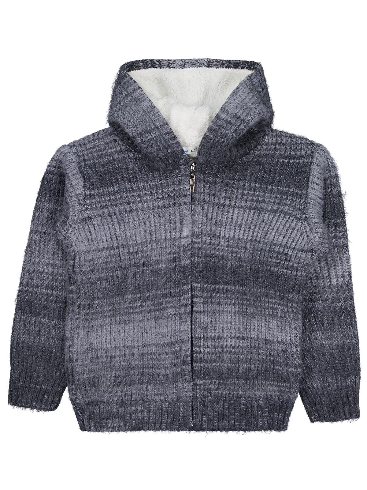 Civil Boys İçi polarlı Kapşonlu 6-9 Yaş Hırka - Gri