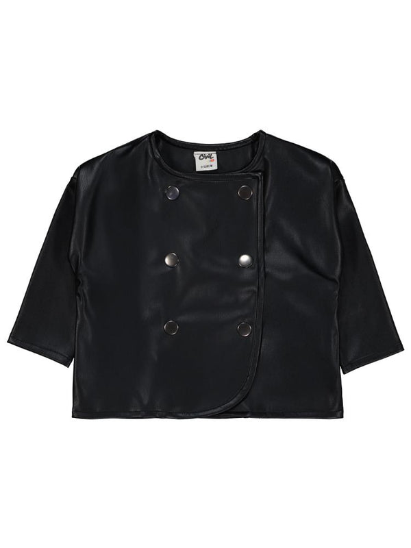 Civil Baby Suni Deri 9-18 Ay Ceket - Siyah