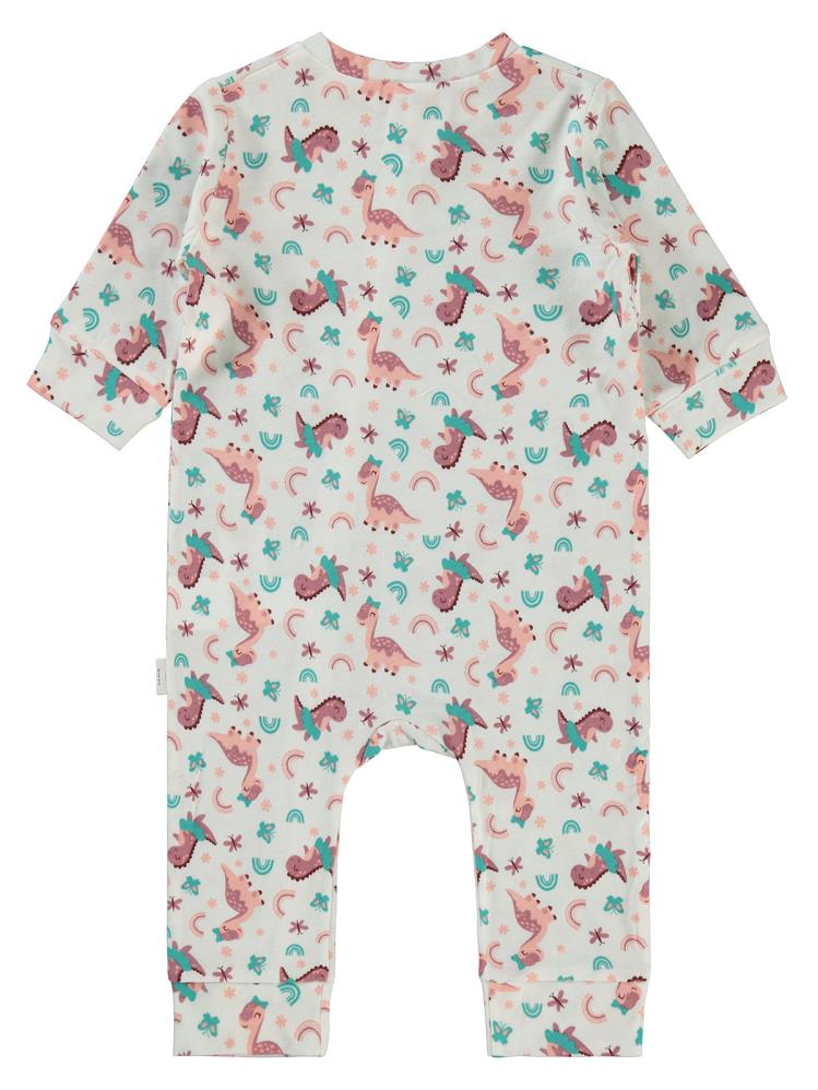 Civil Baby Dinazor Baskılı 3-18 Ay Tulum - Ekru