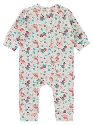 Civil Baby Dinazor Baskılı 3-18 Ay Tulum - Ekru