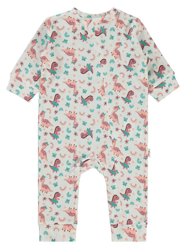 Civil Baby Dinazor Baskılı 3-18 Ay Tulum - Ekru