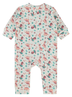 Civil Baby Dinazor Baskılı 3-18 Ay Tulum - Ekru