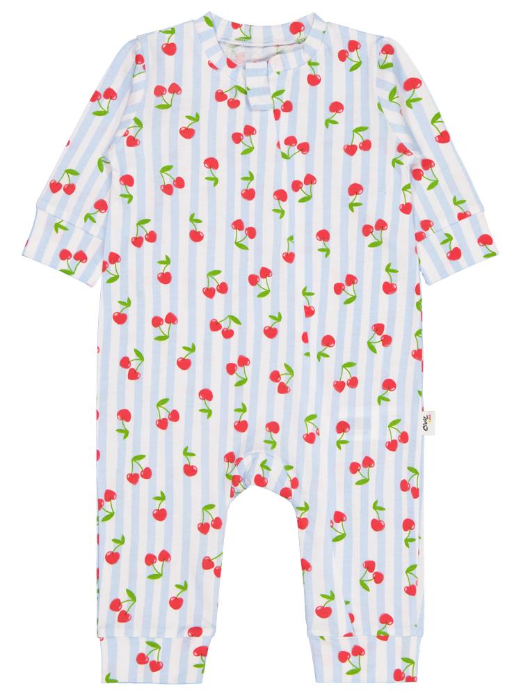 Civil Baby Kiraz Baskılı 3-18 Ay Tulum - Ekru