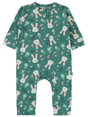 Civil Baby Tavşan Baskılı 3-18 Ay Tulum - Yeşil