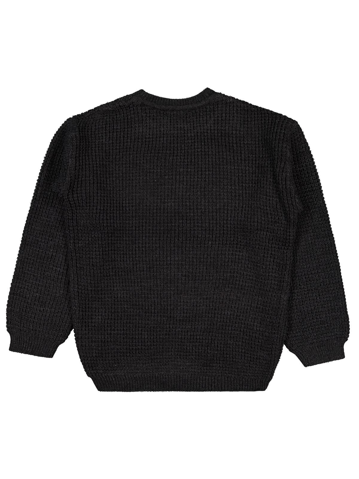 Civil Boys Waffle Örgülü 10-13 Yaş Kazak - Gri