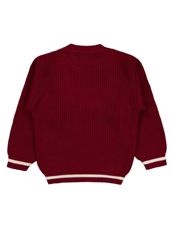 Civil Boys Champ Nakışlı 6-9 Yaş Kazak - Bordo