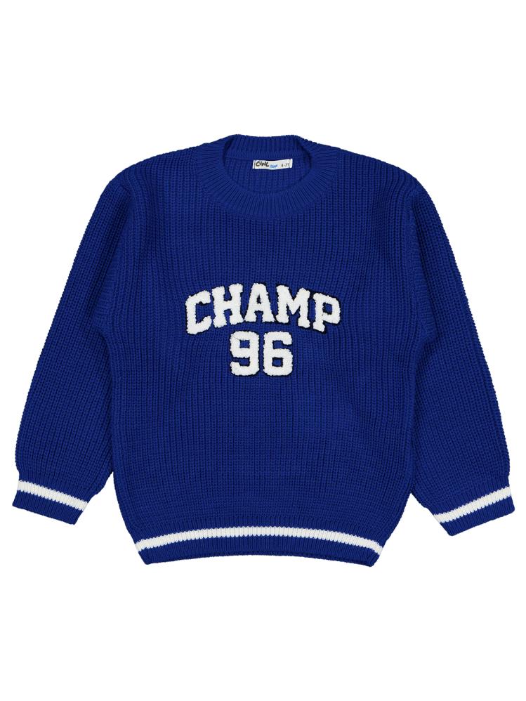 Civil Boys Champ Nakışlı 6-9 Yaş Kazak - Mavi