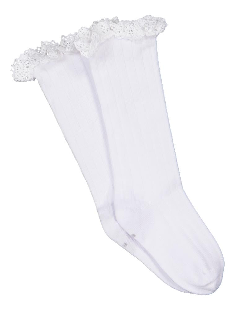 Civil Girls Dantel Aksesuar 3-11 Yaş Kız Golf Çorap - Beyaz
